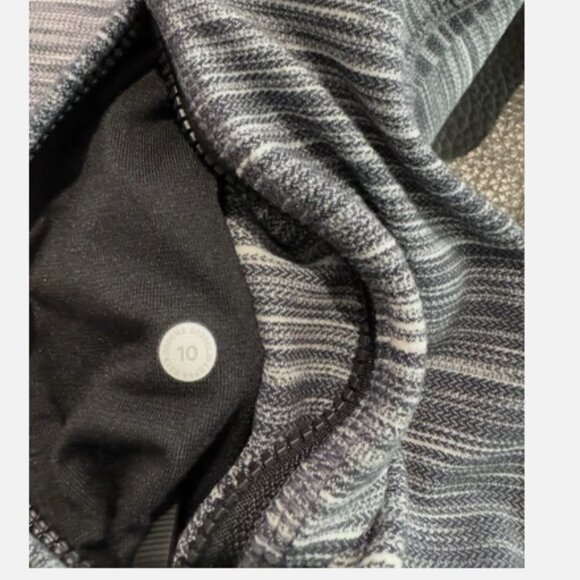 Lululemon Hooded Define Jacket Nulu Heathered Black / White / Grey Size 10 - Picture 10 of 11